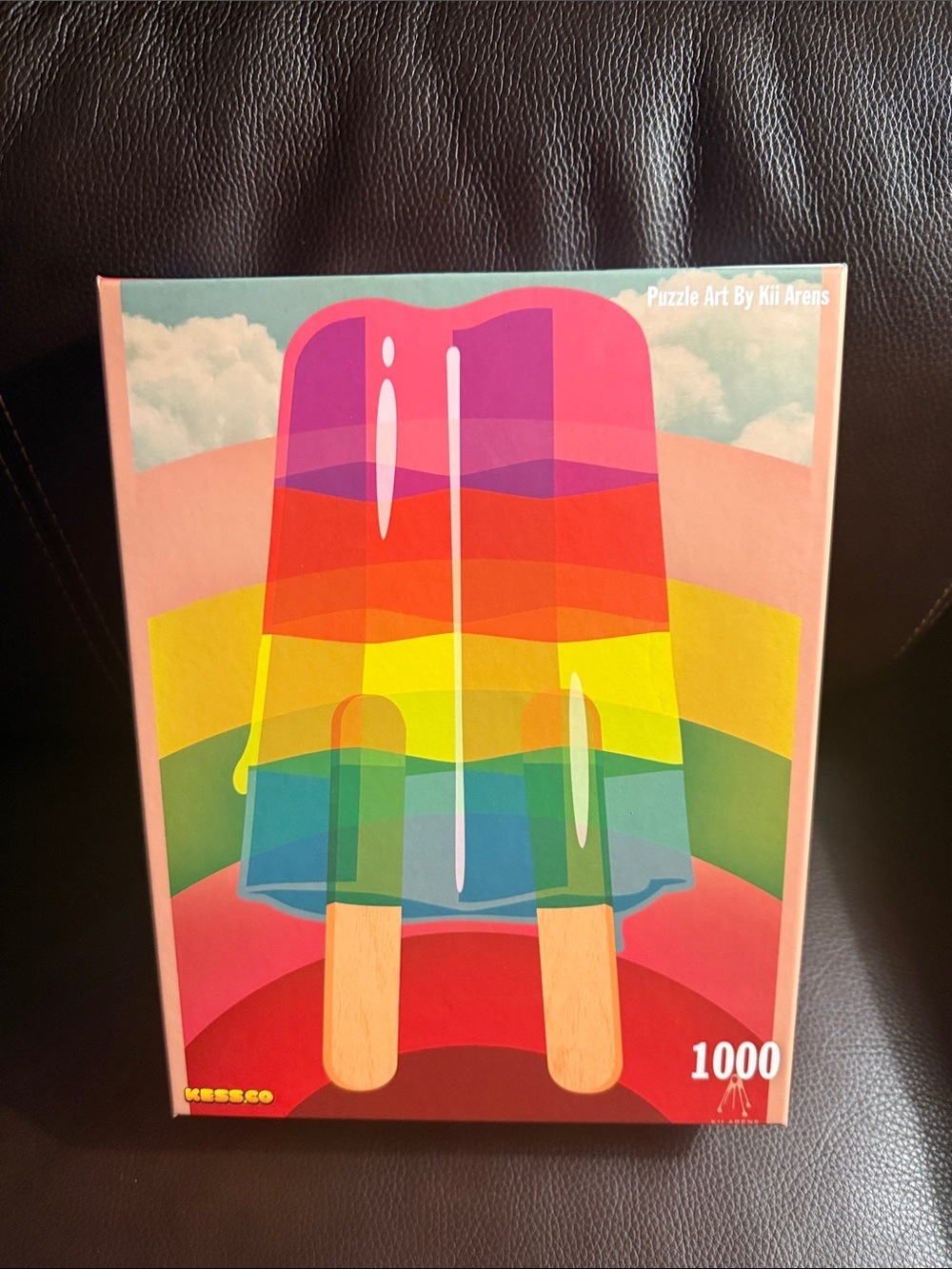 de.bored Rainbow Popsicle 1,000-Piece Jigsaw Puzzle. Complete with poster.